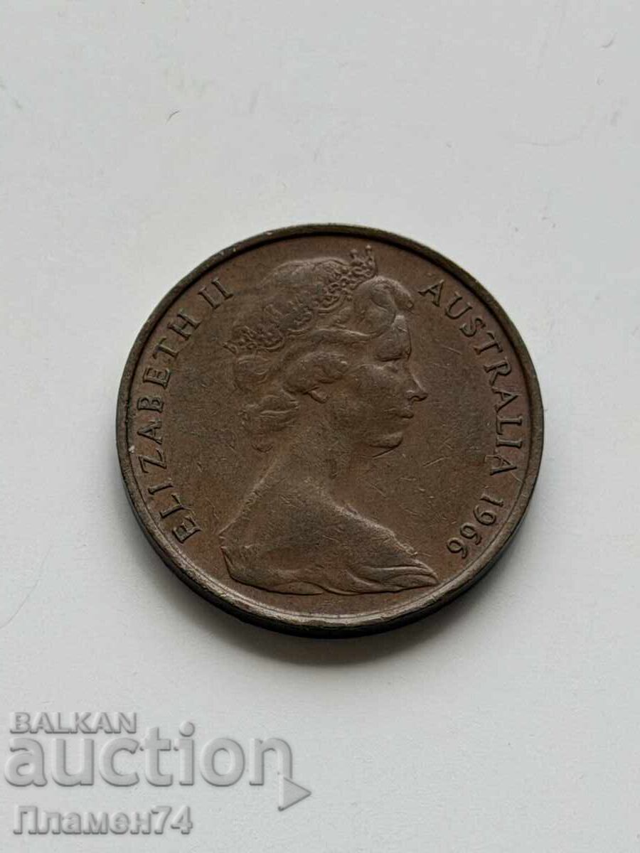 2 цента 1966 Австралия с цена € 0.50 | 0.98 лв.
