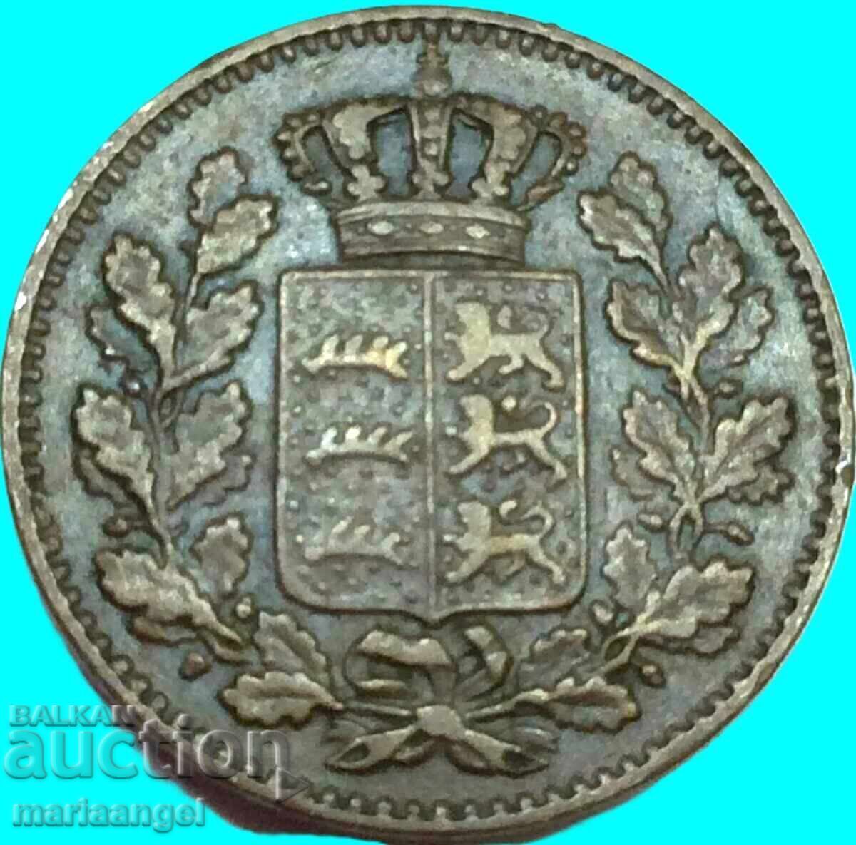 1/2 Kreuzer 1858 Württemberg Germania - 5