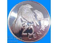 25 Cents 1973 PROOF British Virgin Islands