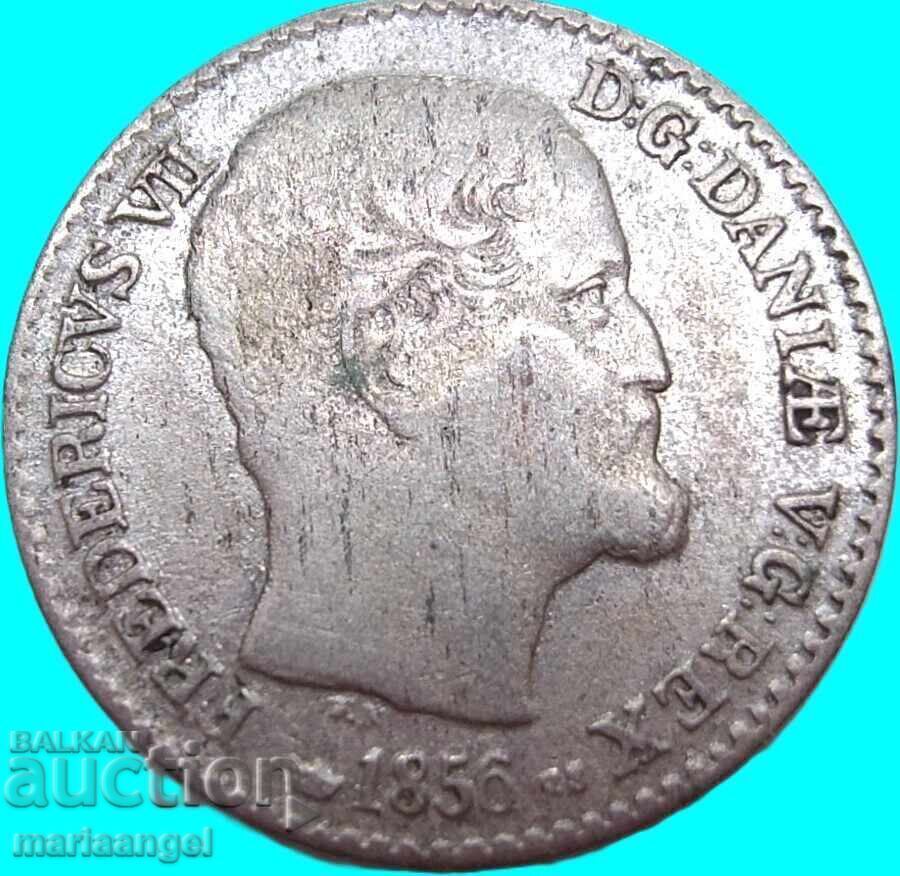 Licitație Danemarca 1856 4 Skillingi argint