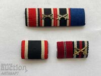 3 miniature ribbon bars orders medals Germany WWI