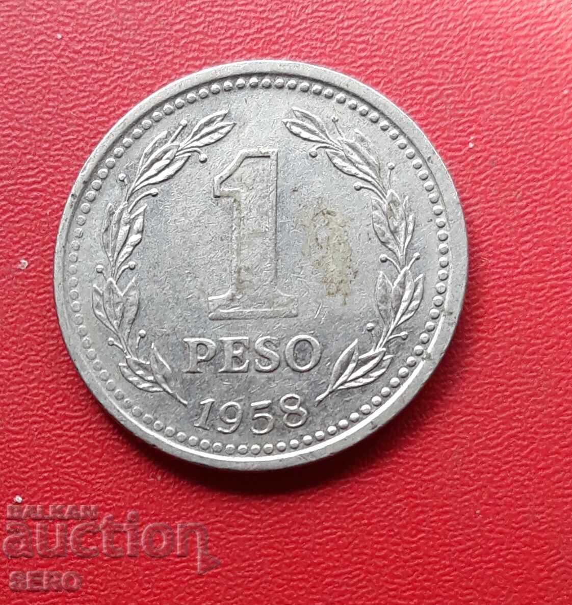 Argentina-1 peso 1958