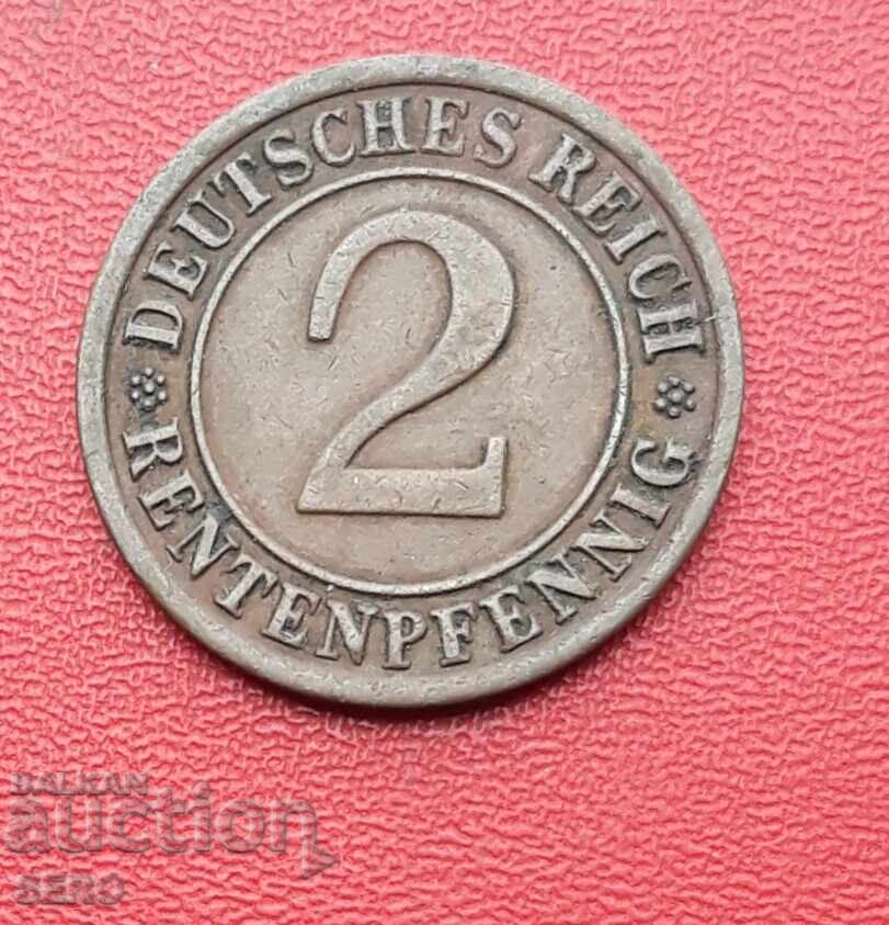 Γερμανία-2 pfennig 1923 F-Stuttgart-σπάνια χρονιά