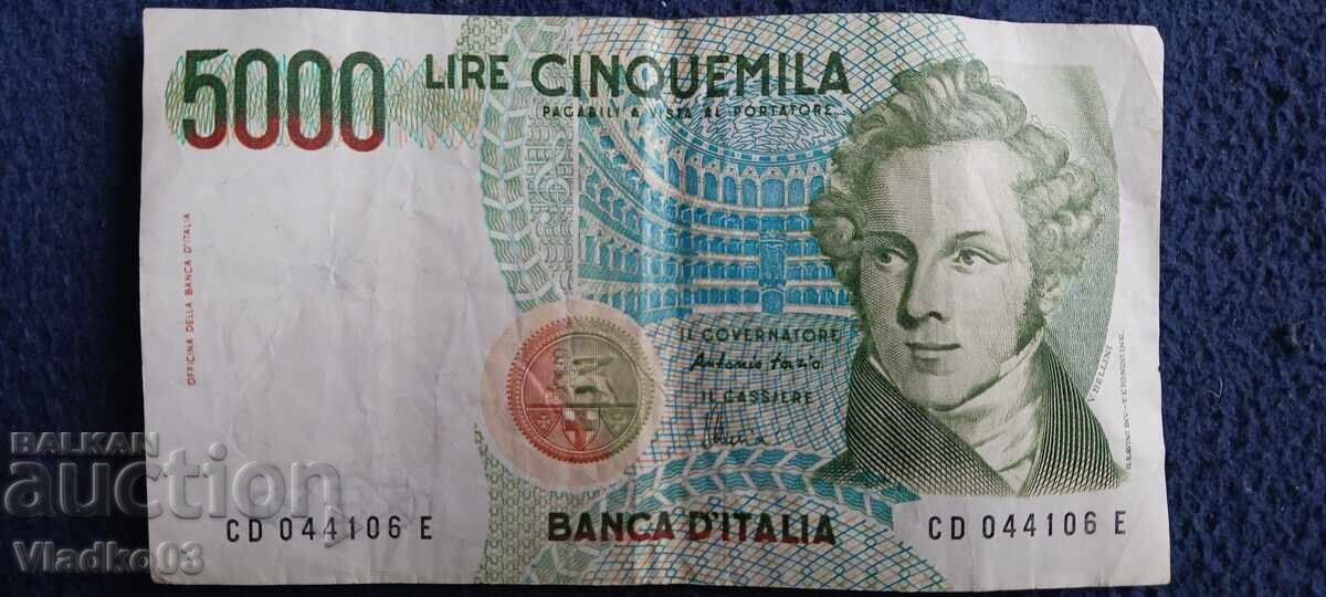 Italia 5000 lire 1985