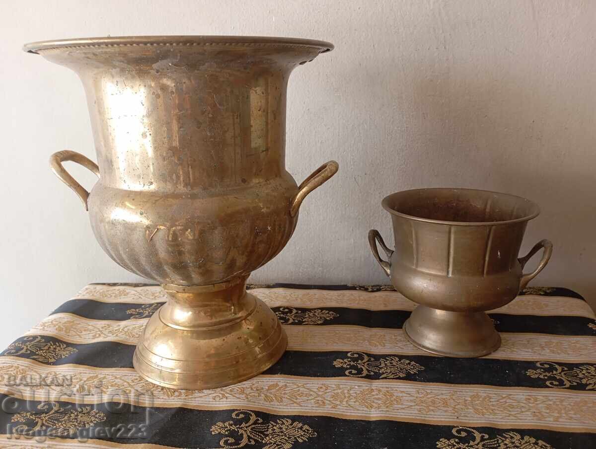 Vintage champagne bucket and ice bucket set
