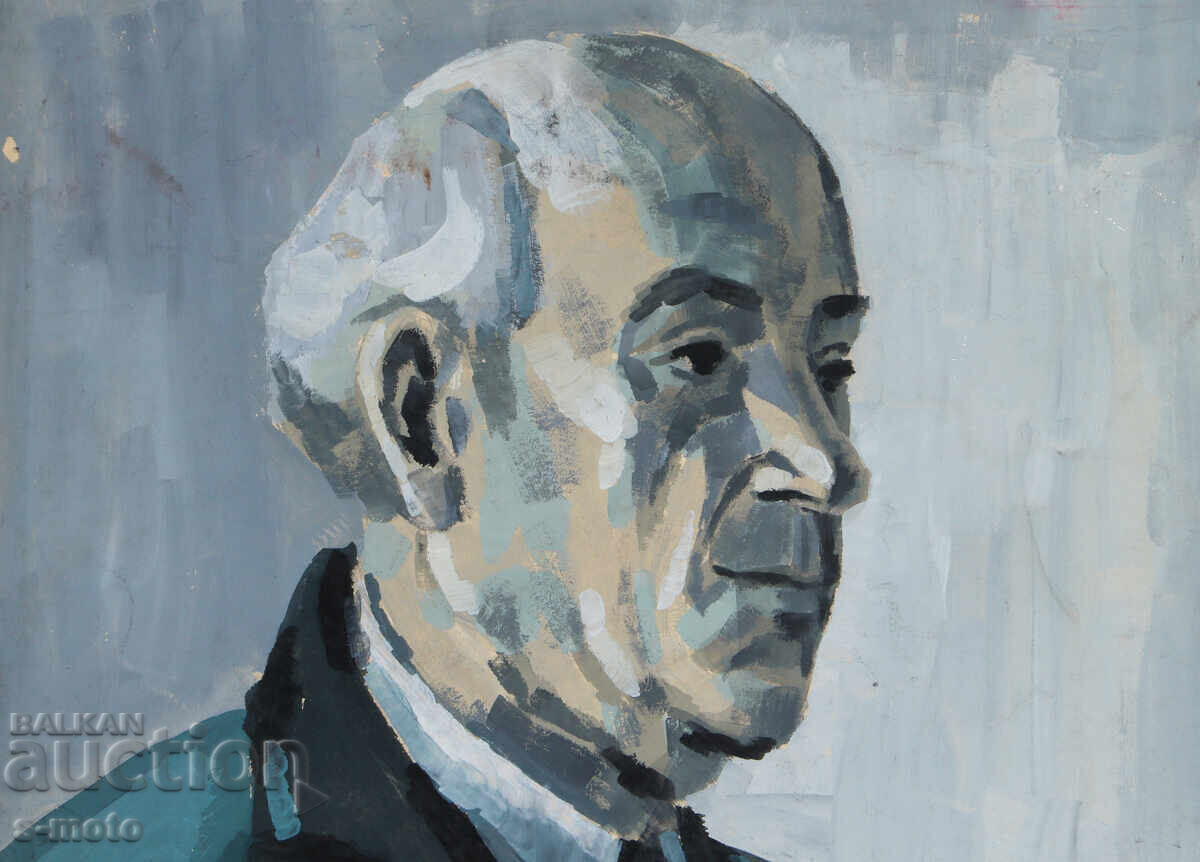 Livrarea Veche pictură în tempera, portret de bărbat