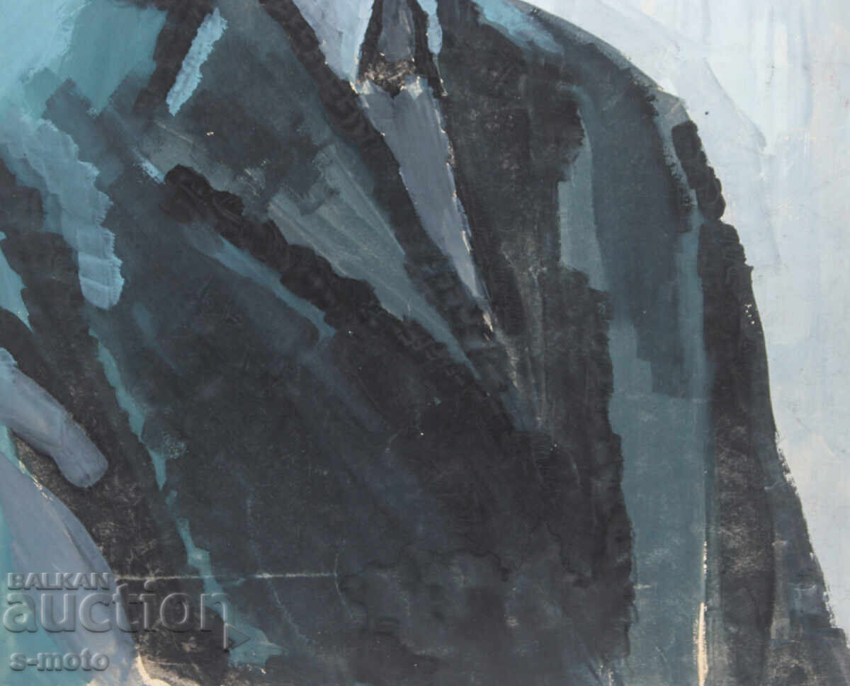 Veche pictură în tempera, portret de bărbat - 6