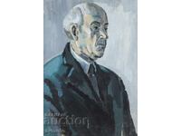 Veche pictură în tempera, portret de bărbat