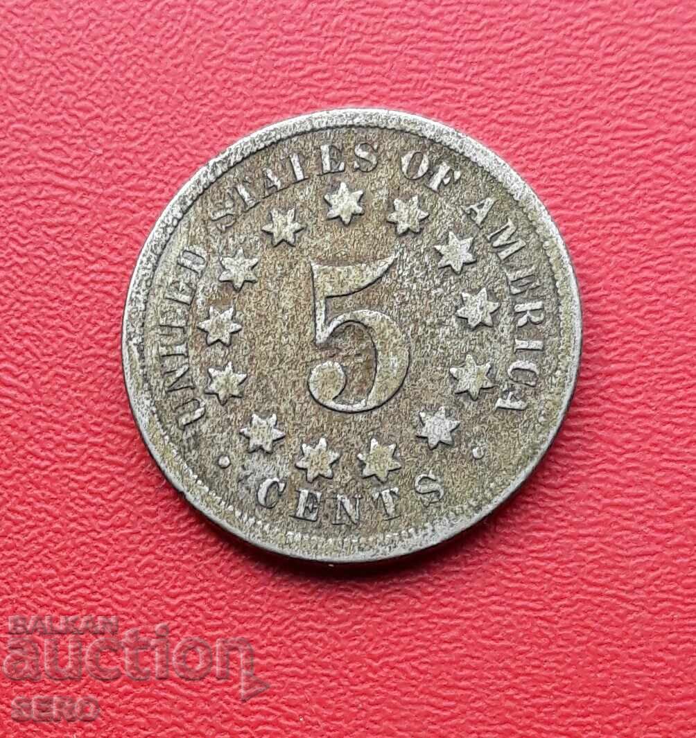 ΗΠΑ-5 σεντς 1869
