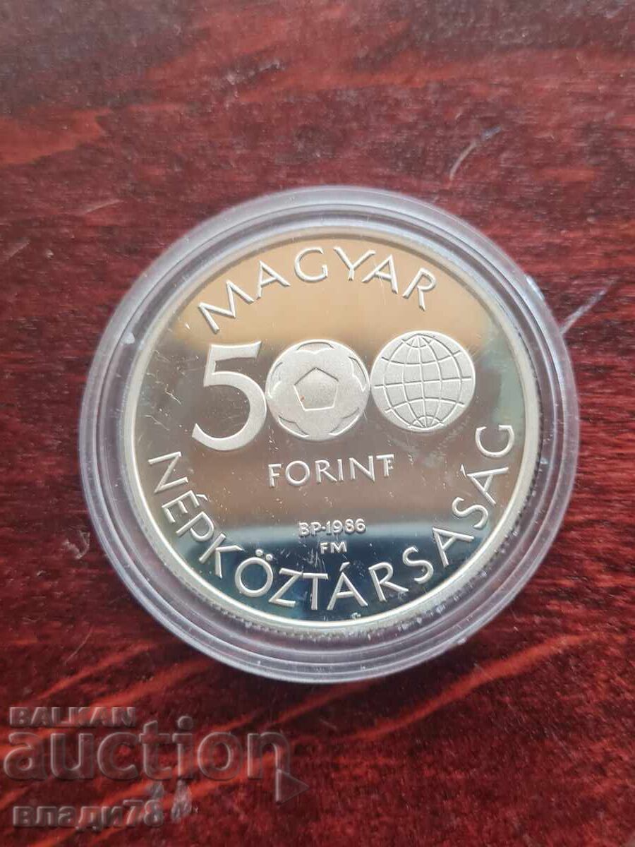 Monedă de argint 500 forinți 1986