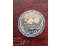 Monedă de argint 500 forinți 1986