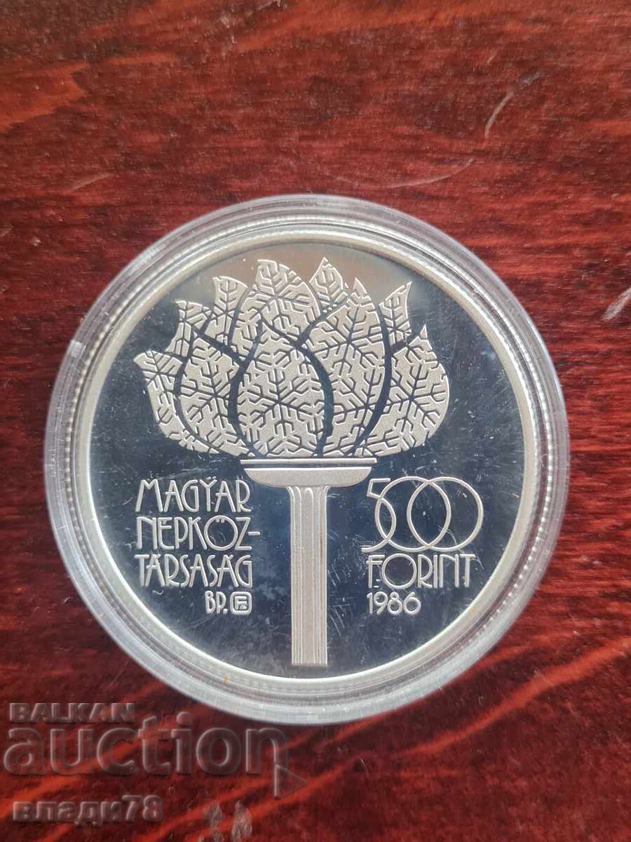 Ασημένιο νόμισμα 500 φιορίνια 1986