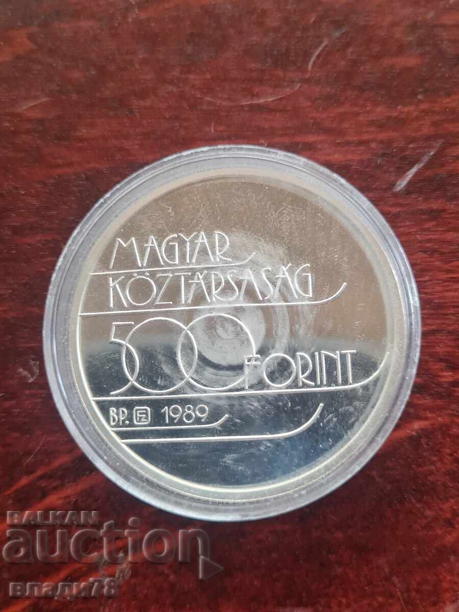 Silver coin 500 forint 1986