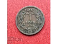 Австро-Унгария-1 кройцер 1869 КВ