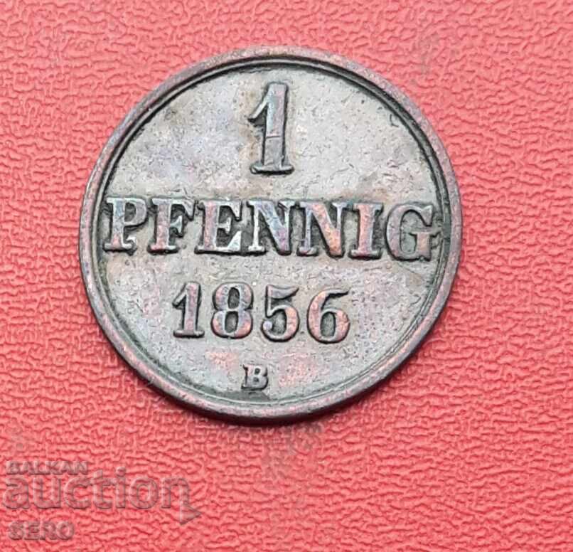 Германия-Хановер-1 пфениг 1856 В