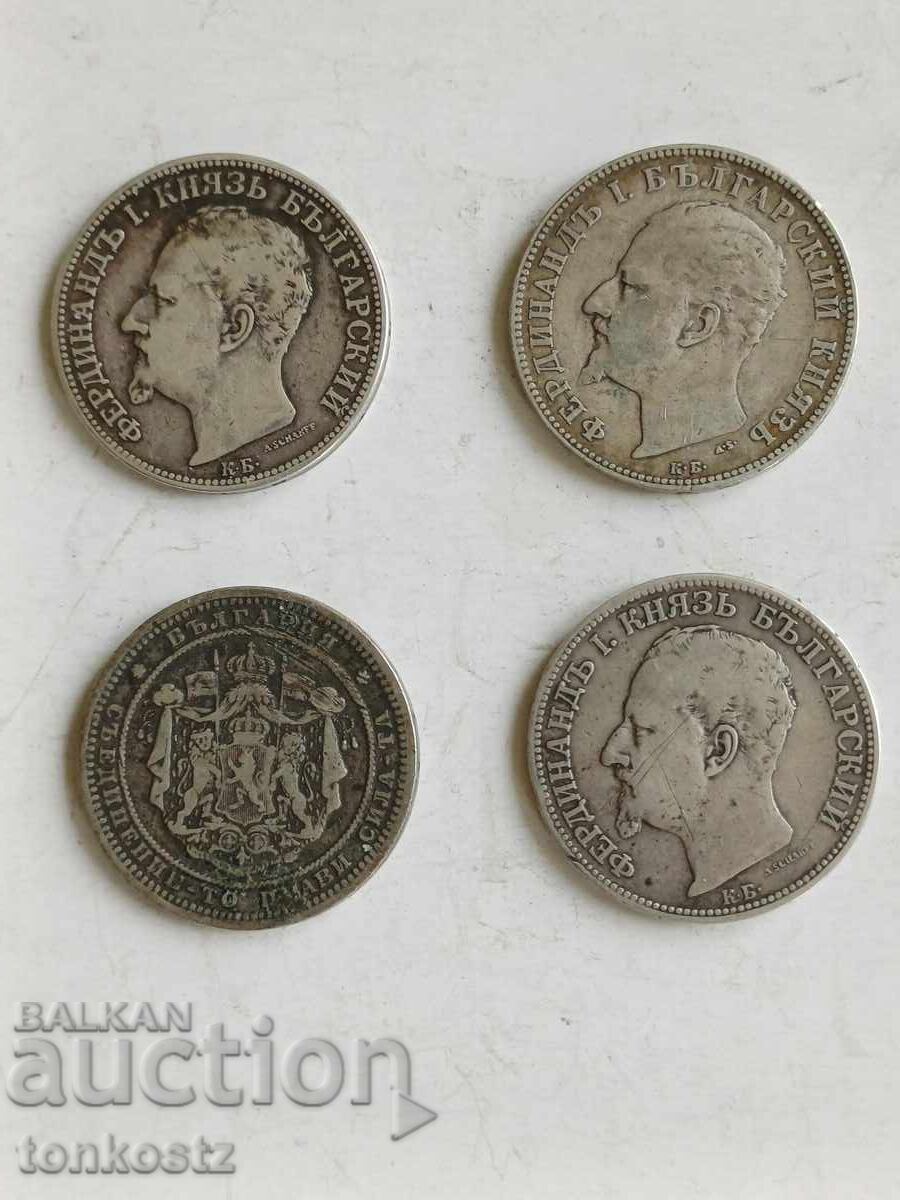 4бр по 2лв  1882  91  94г с цена € 100.00 | 195.58 лв.