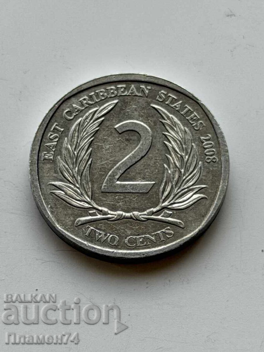 2 cenți 2008 Caraibe de Est
