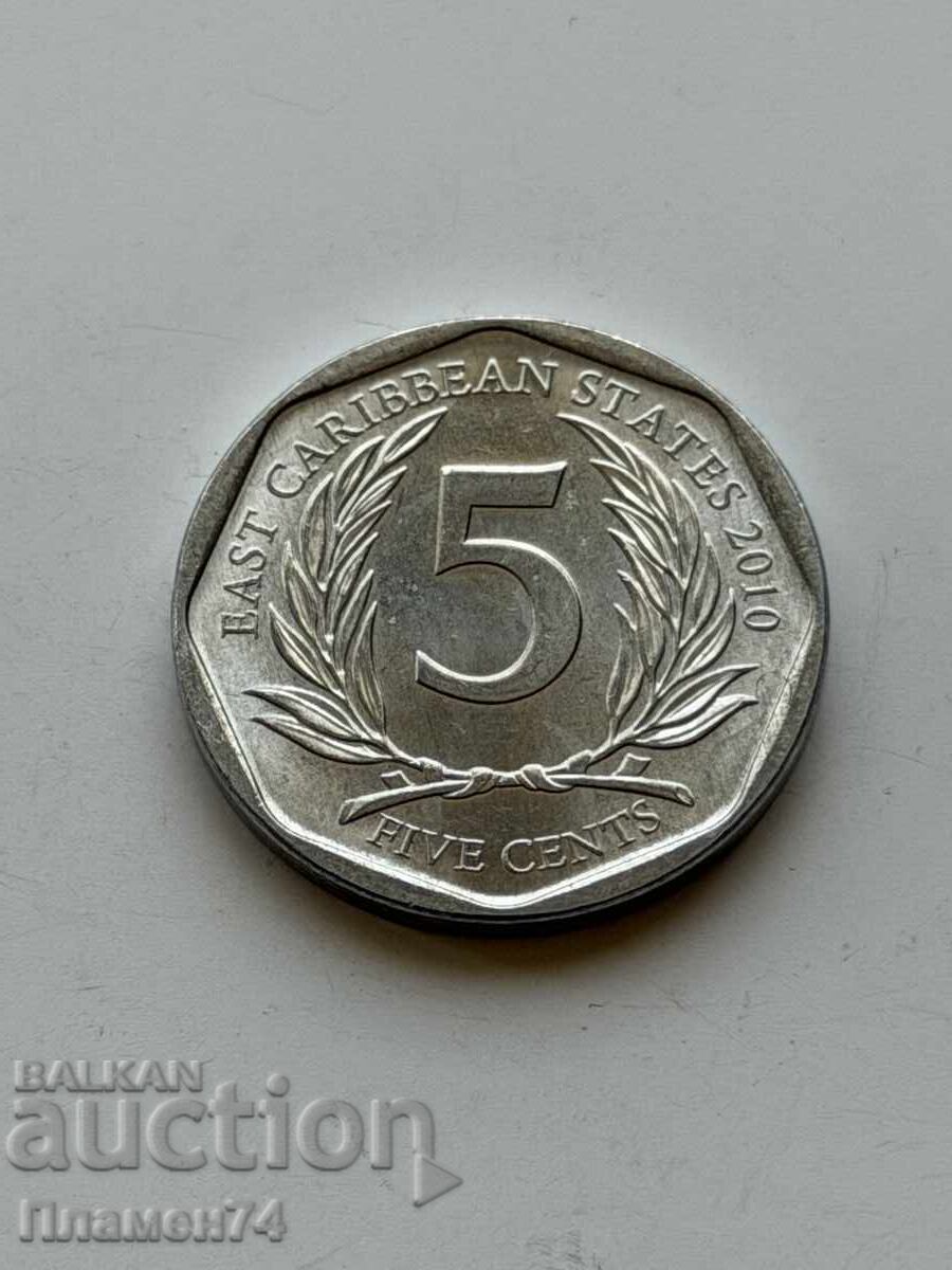 5 σεντς 2010 Ανατολική Καραϊβική