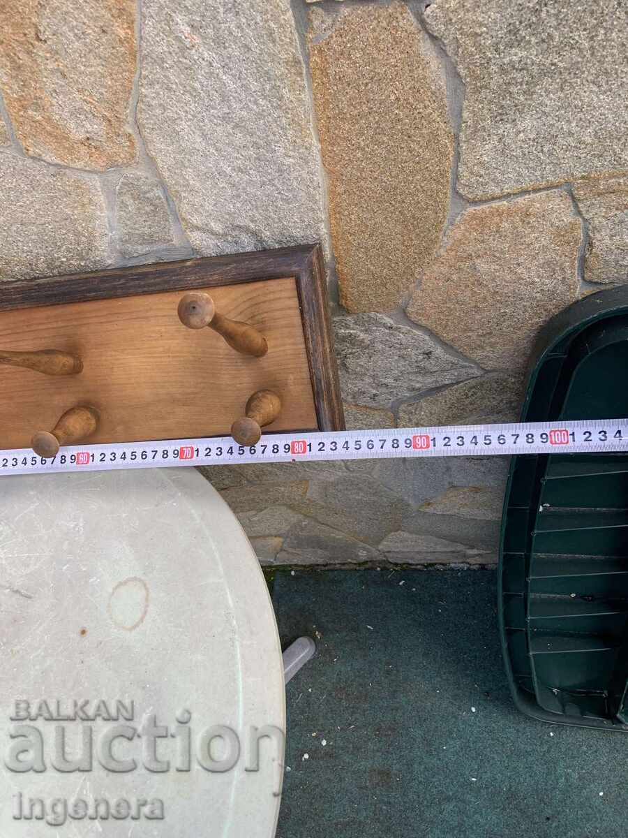 Delivery of ANTIQUE WOODEN WALL COAT RACK DOUBLE-ROW