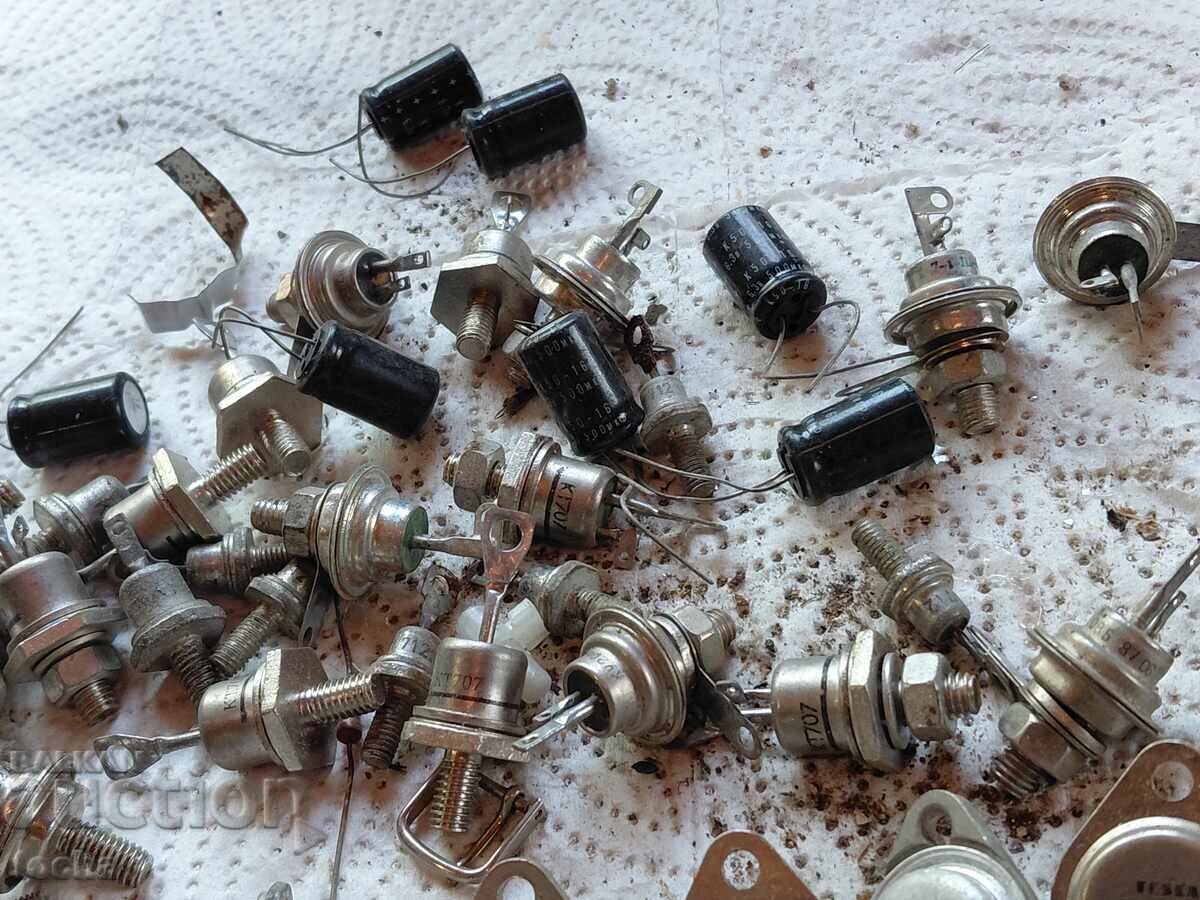 Lot three, old and new transistors and capacitors, etc - 5