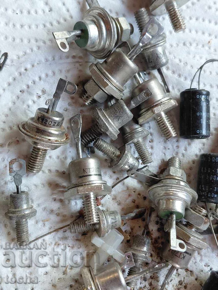 Lot three, old and new transistors and capacitors, etc - 6