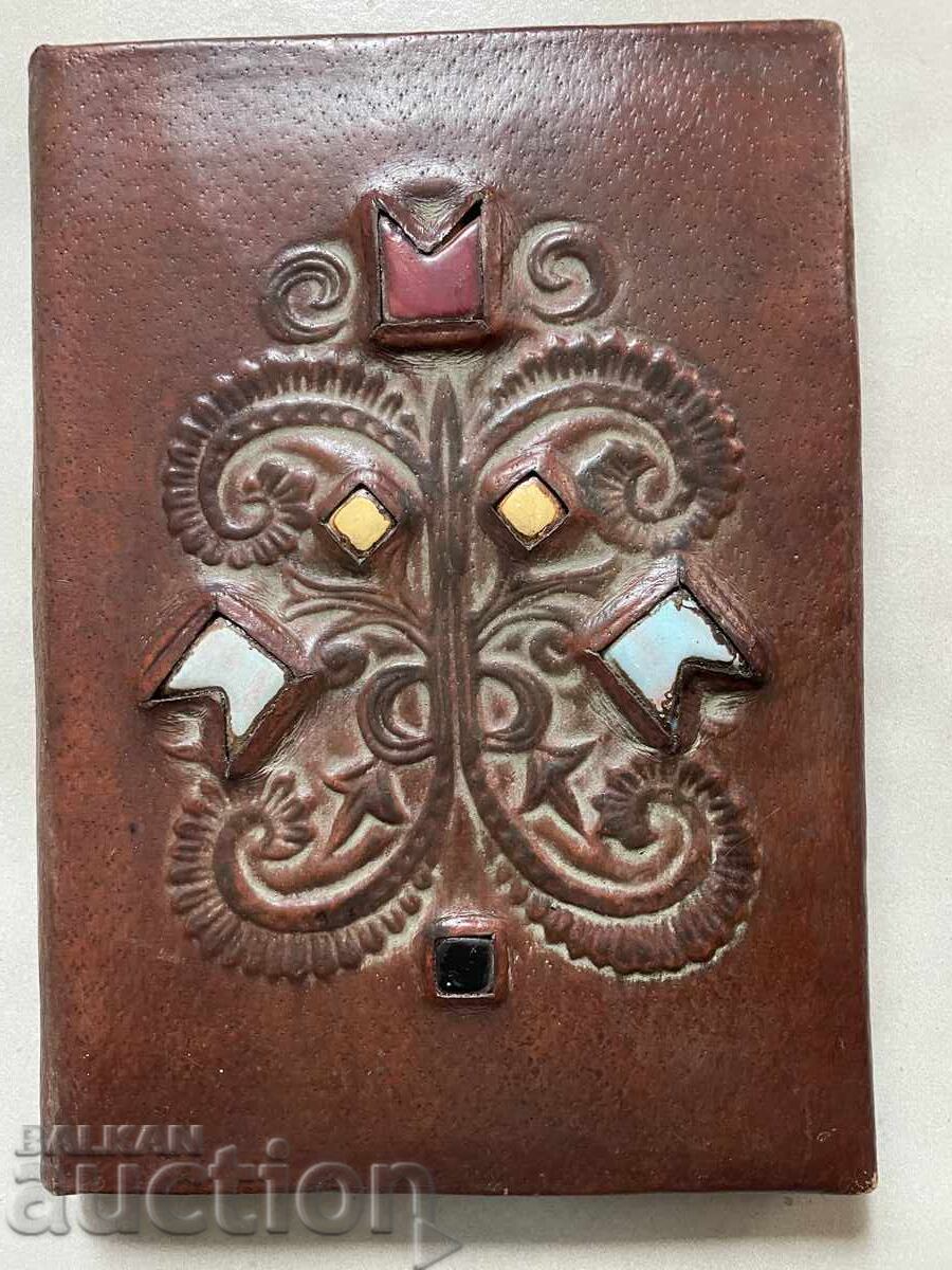 Mapă, copertă-22/16 cm, piele