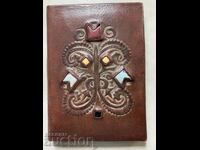 Mapă, copertă-22/16 cm, piele