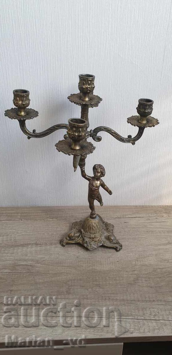 Sfeșnic mare din bronz - 5