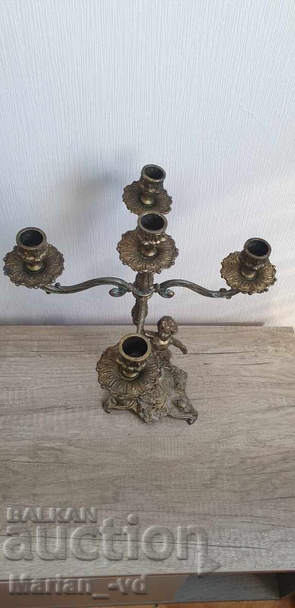 Sfeșnic mare din bronz - 6