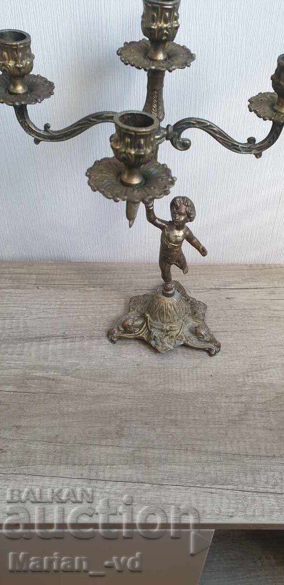 Sfeșnic mare din bronz - 7