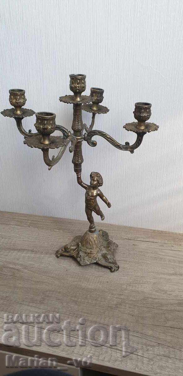 Sfeșnic mare din bronz