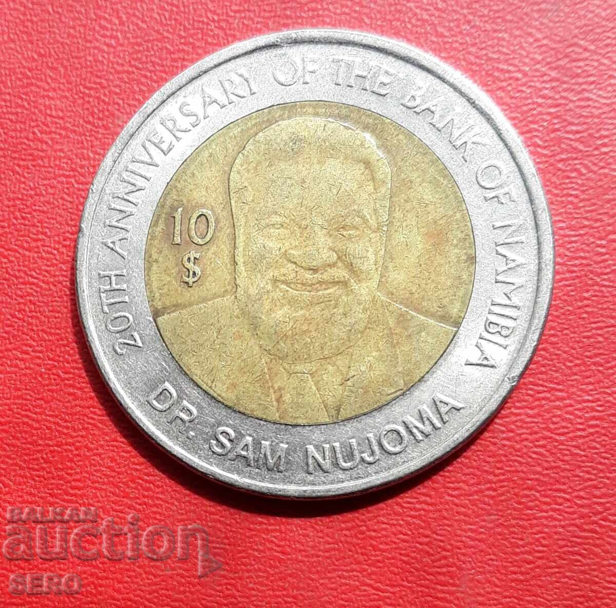 Ναμίμπια-10 δολάρια 2010-20 έτη. Κεντρική Τράπεζα της Ναμίμπια