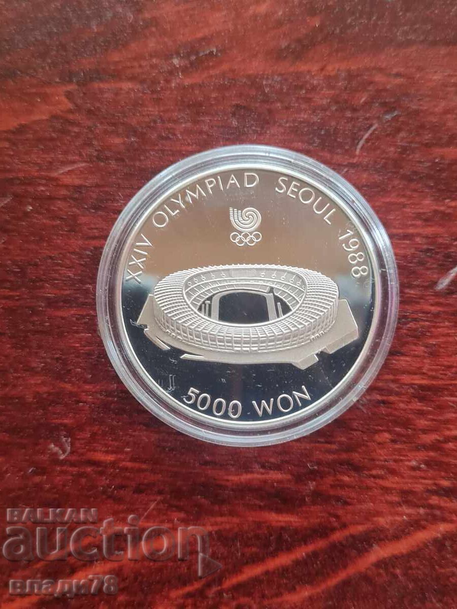 Silver coin 5000 won 1987 - 5