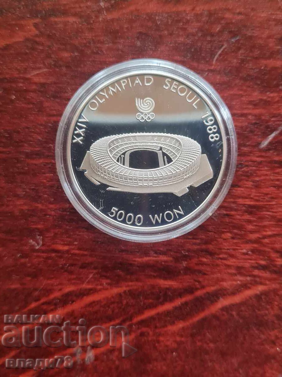 Silver coin 5000 won 1987 - 6