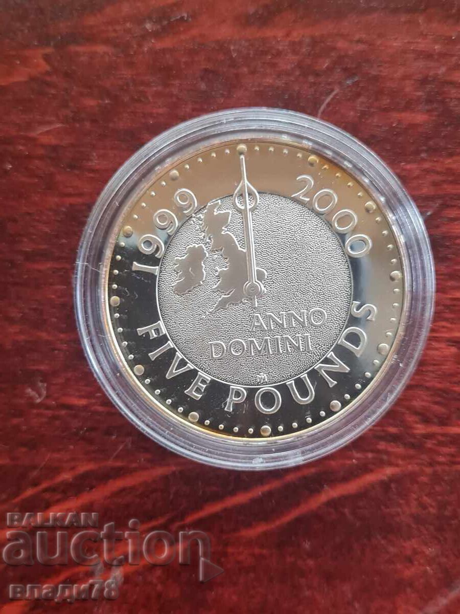 Silver coin 5 pounds 1999 - 5