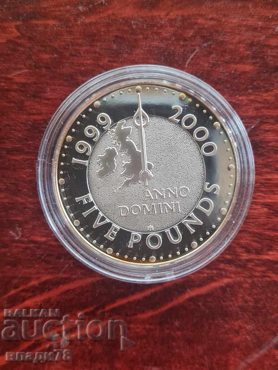 Silver coin 5 pounds 1999 - 6