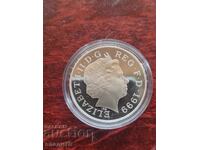 Silver coin 5 pounds 1999