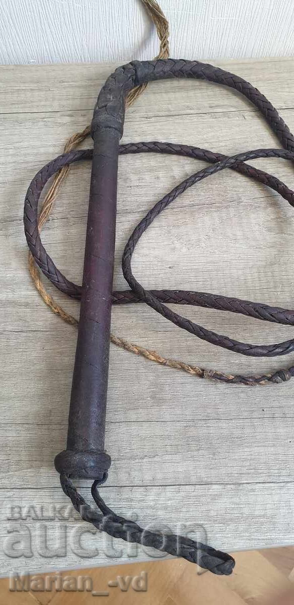 Bici din piele de vițel neagră stil Indiana Jones - 7