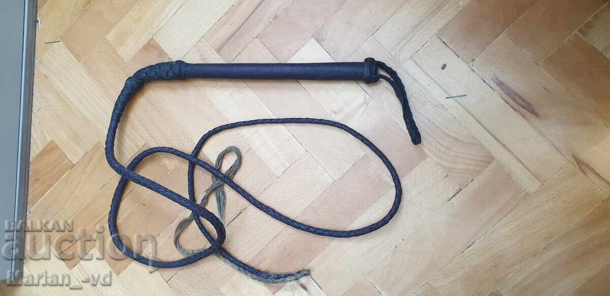 Bici din piele de vițel neagră stil Indiana Jones