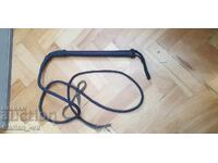 Bici din piele de vițel neagră stil Indiana Jones