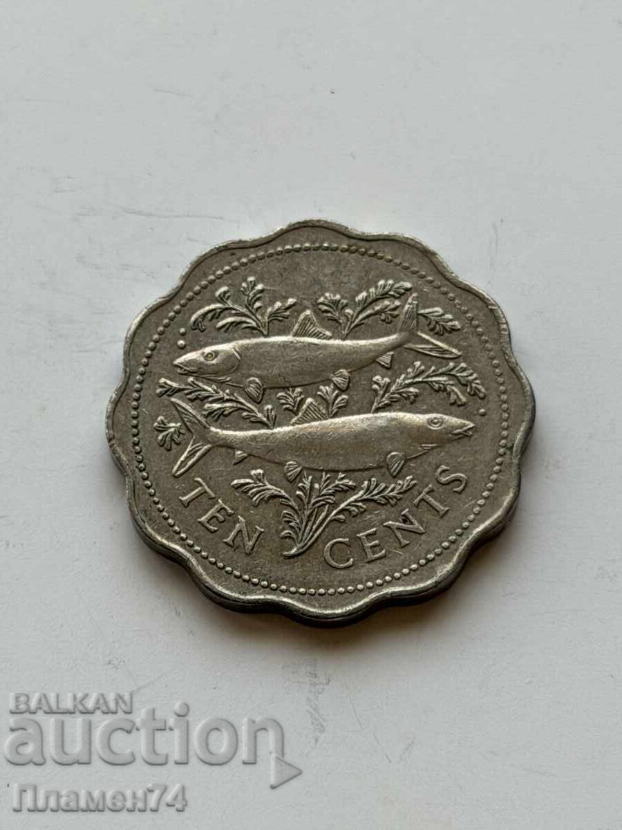 10 cents 2000 Bahamas with price € 1.00 | 1.96 BGN