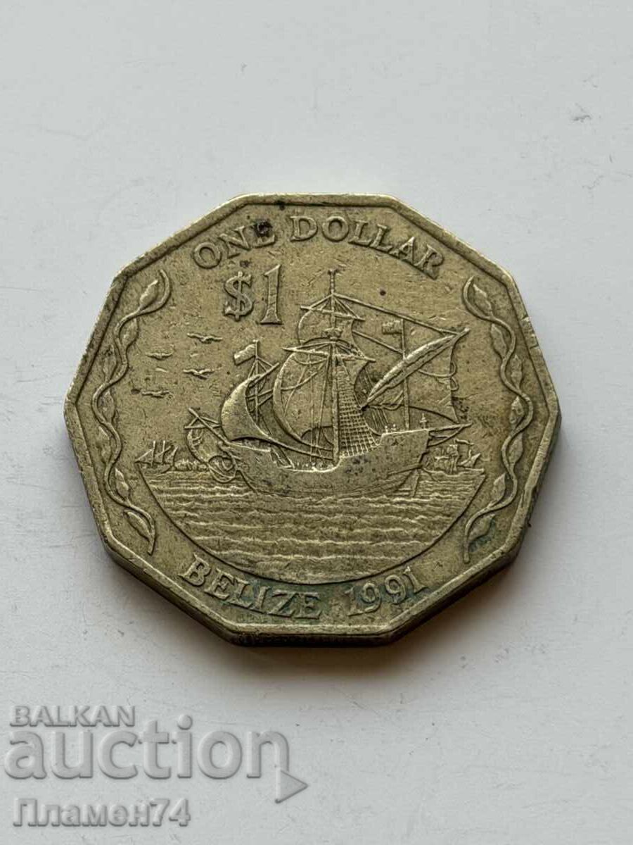 1 dolar 1991 Belize