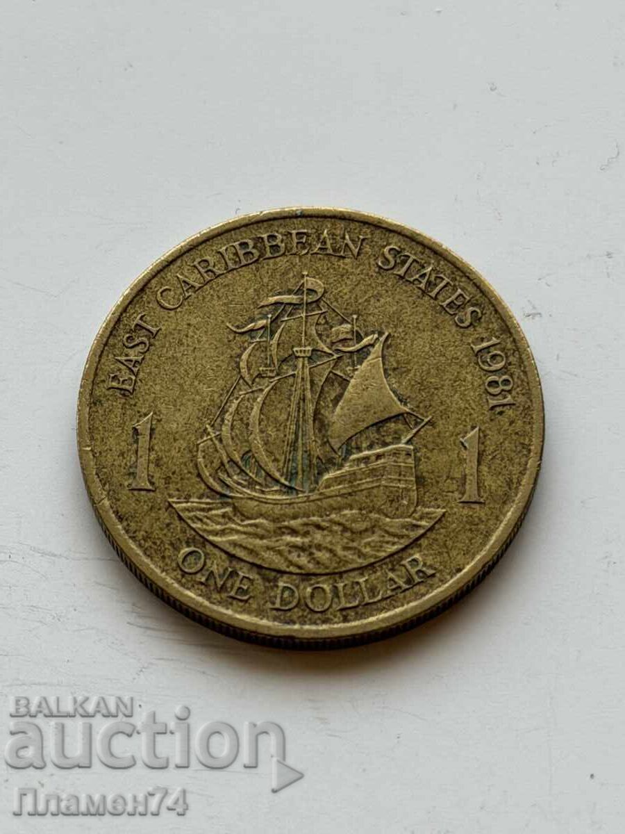 1 δολάριο 1981 Ανατολική Καραϊβική