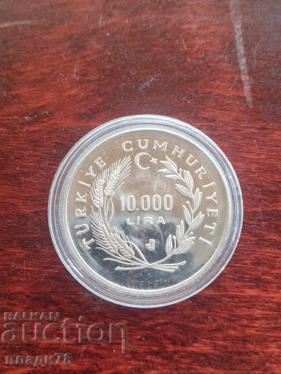 Monedă de argint 10000 lire 1988
