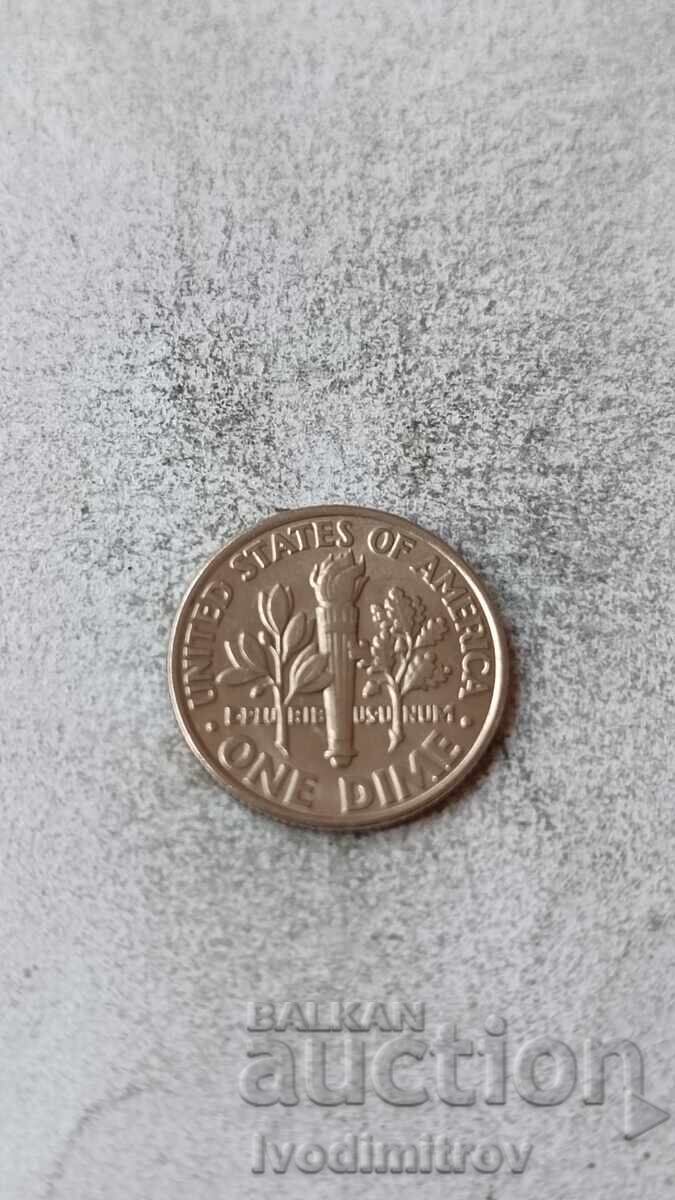 SUA 10 cenți 1992 D