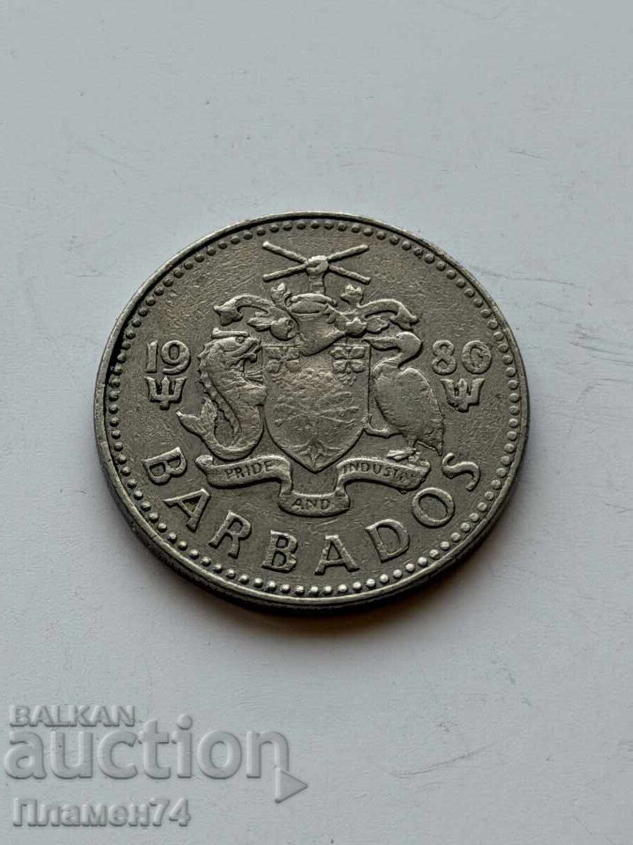 25 cenți 1980 Barbados