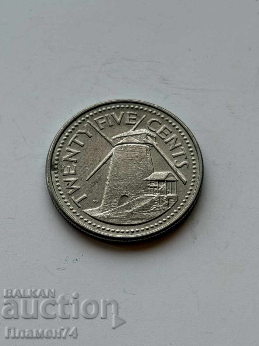 25 σεντς 1996 Μπαρμπάντος με τιμή € 1.00 | 1.96 BGN