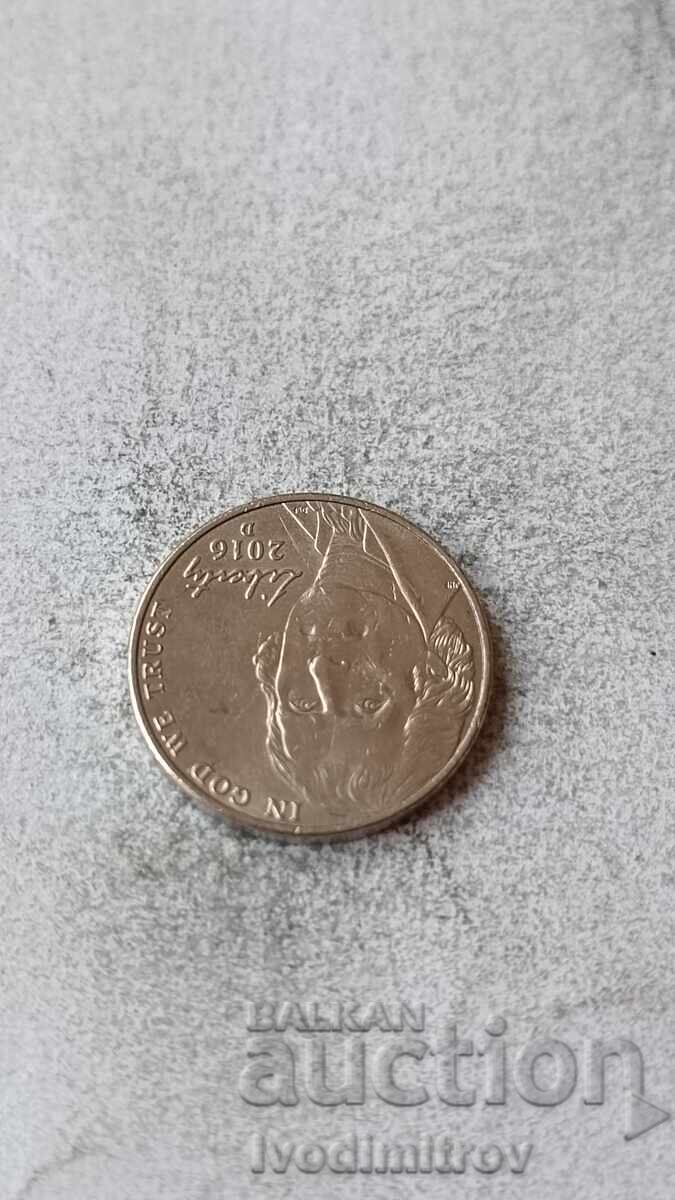 USA 5 Cents 2016 D with price € 0.33 | 0.65 BGN