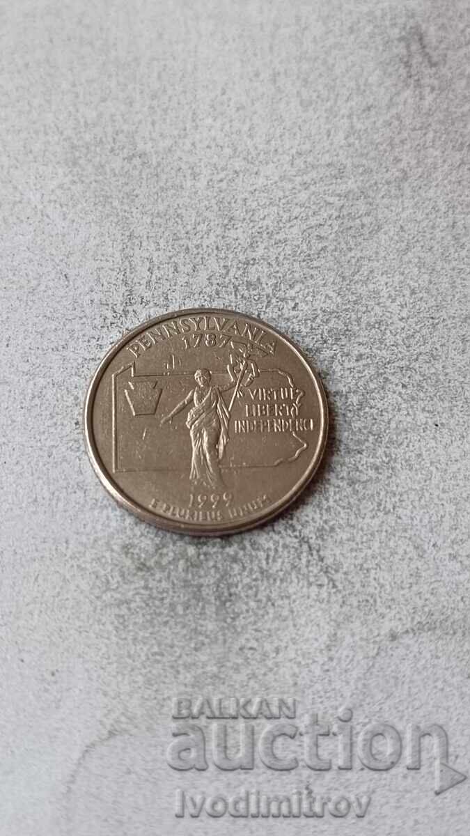 ΗΠΑ 25 cents 1999 P Pennsylvania