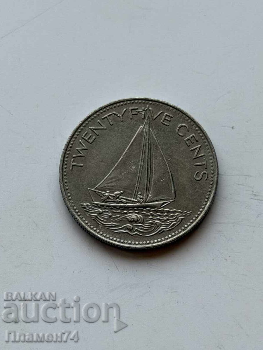 25 σεντς 1991 Μπαχάμες με τιμή € 1.00 | 1.96 BGN